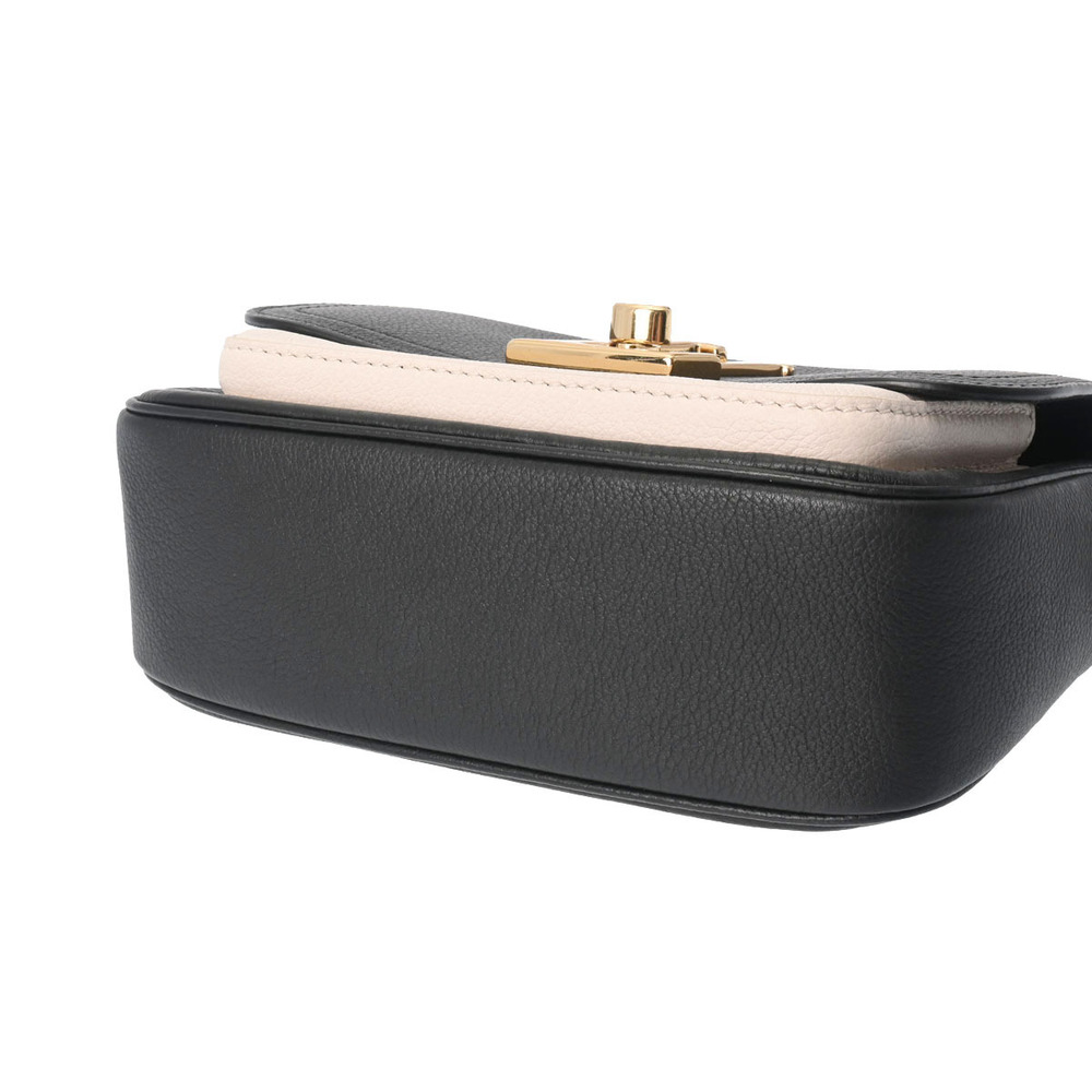 Louis Vuitton Bag Shoulder Noir Lock Me Calf Black Tender Leather Grained - Picture 4 of 11